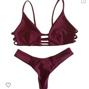 Maroon bikini